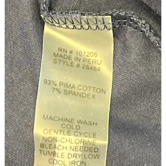 Soft Surrounding Size L Blue Navy Long Sleeves Pima Cotton Blend - Picture 4 of 8